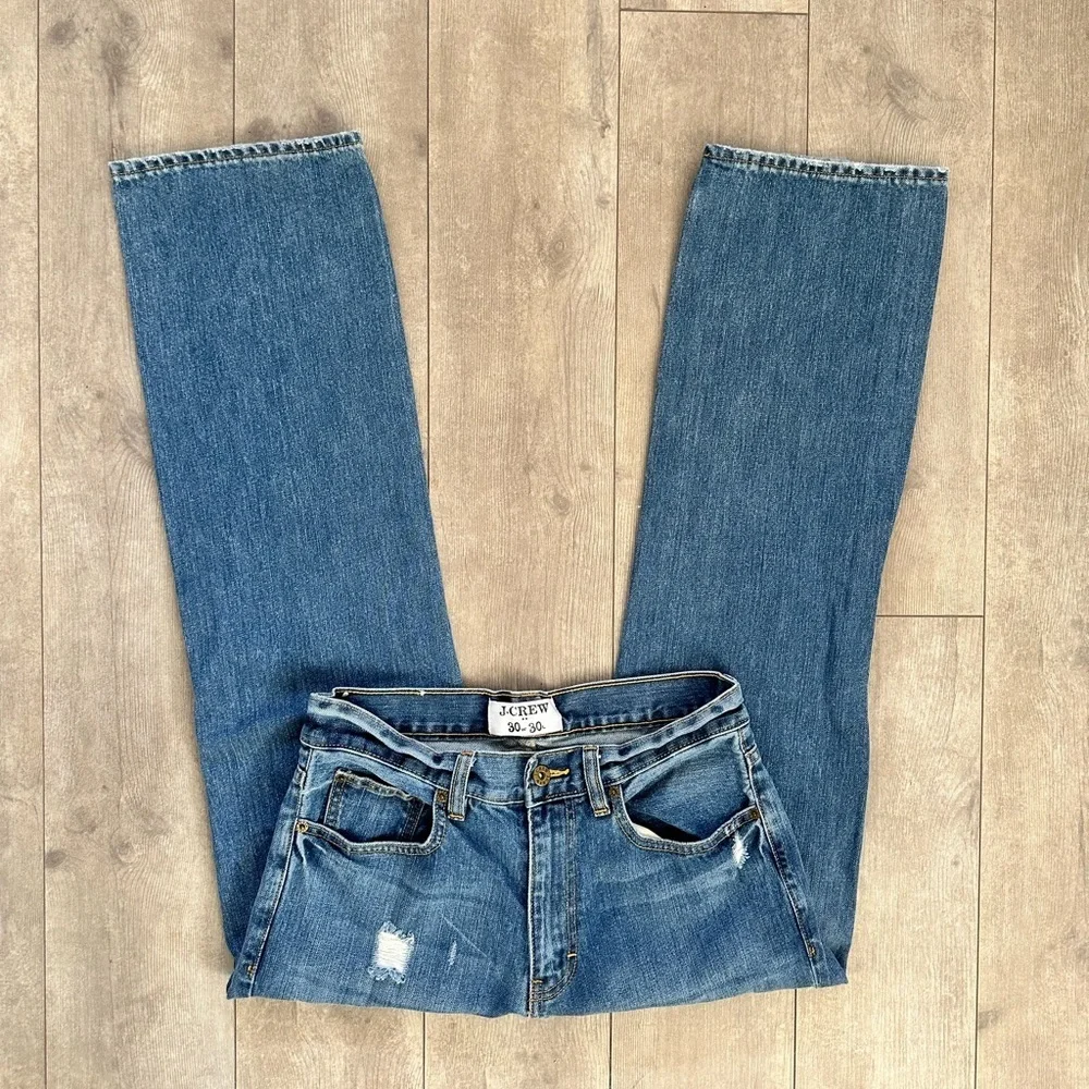 J. Crew Men’s 30x30 distressed blue jeans